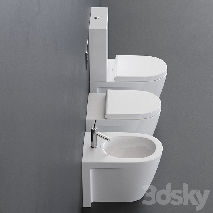 Duravit Starck 2 WC 3DS Max Model - thumbnail 2