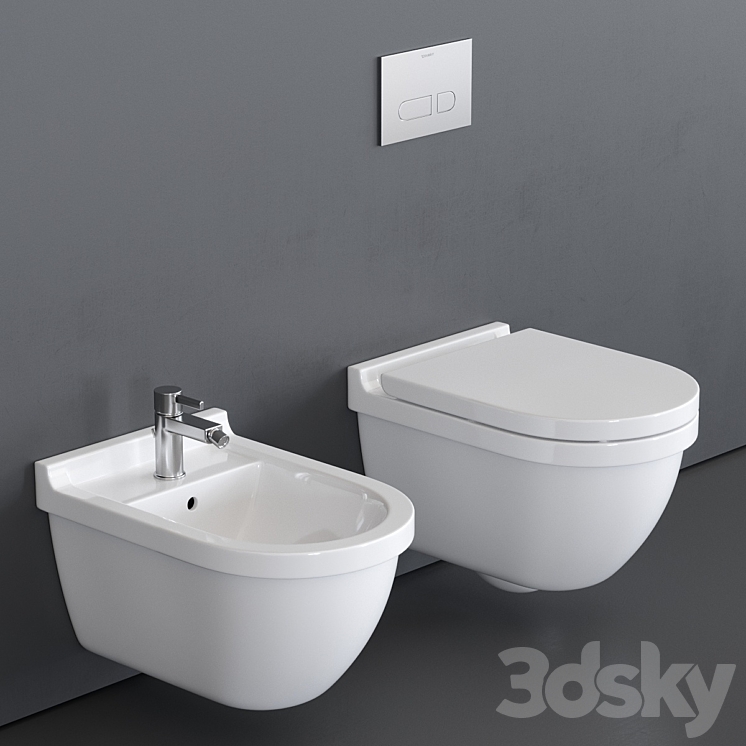 Duravit Starck 3 Wall-hung WC 3DS Max - thumbnail 1