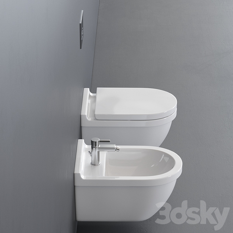 Duravit Starck 3 Wall-hung WC 3DS Max - thumbnail 2