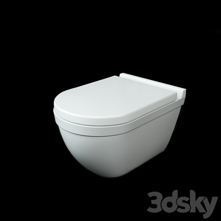 Duravit toilet # 222509 3DS Max - thumbnail 2