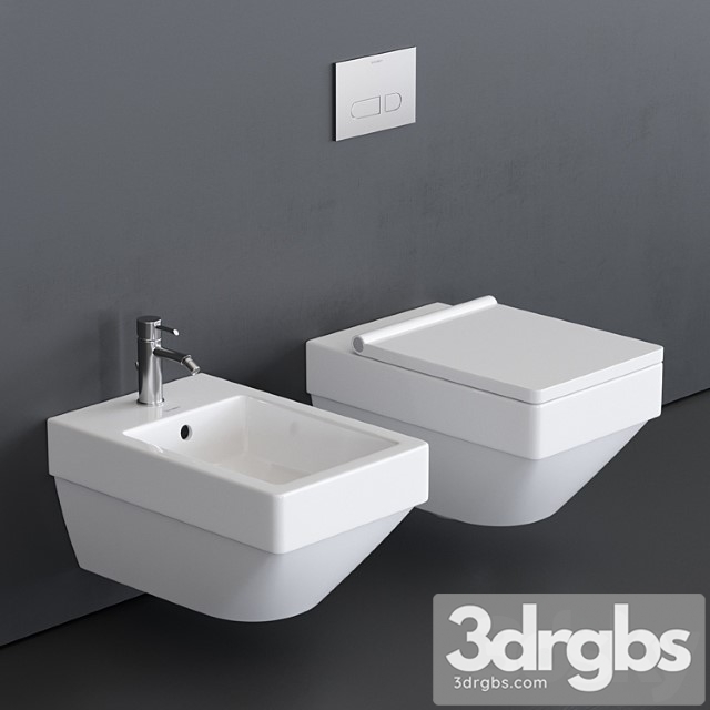 Duravit Vero Air Wall Hung Wc 3dsmax Download - thumbnail 1