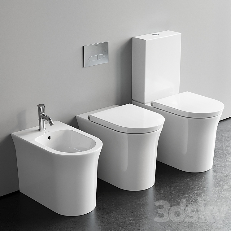 Duravit White Tulip WC 3DS Max Model - thumbnail 1