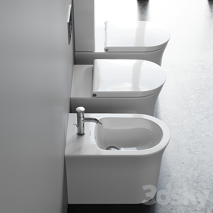 Duravit White Tulip WC 3DS Max Model - thumbnail 2