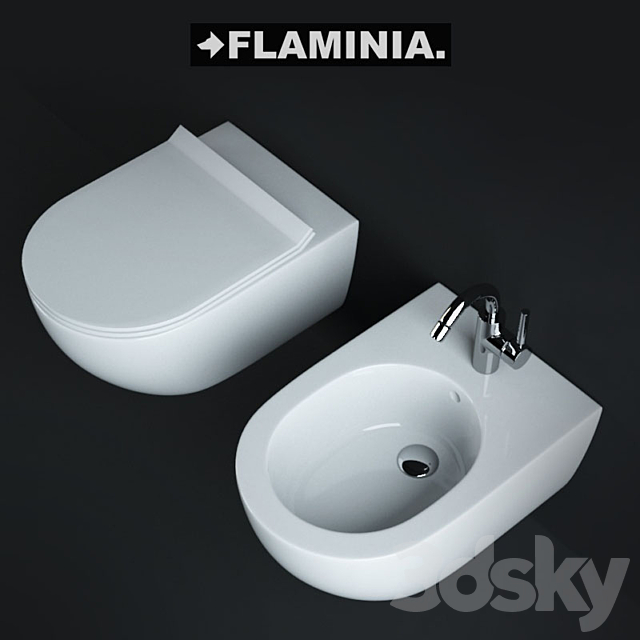 FLAMINIA – APP toilet and bidet + Tara.Logic 33600885 3DS Max Model - thumbnail 1