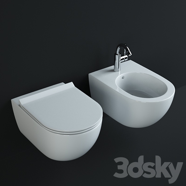 FLAMINIA – APP toilet and bidet + Tara.Logic 33600885 3DS Max Model - thumbnail 2