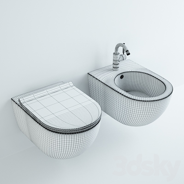 FLAMINIA – APP toilet and bidet + Tara.Logic 33600885 3DS Max Model - thumbnail 3