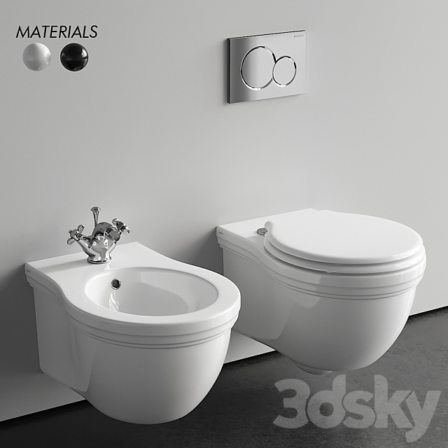 Galassia Ethos Wall-Hung Wc Art. 8439 Art. 8440 3ds Max - thumbnail 1