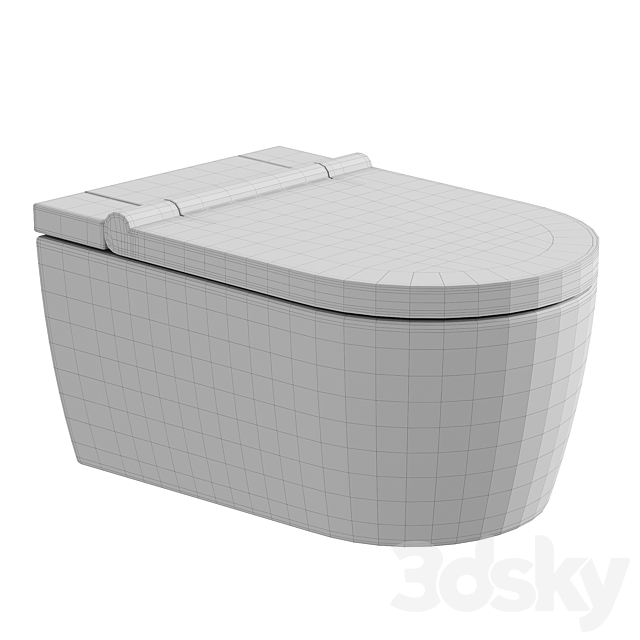 Geberit AquaClean Sela wall-mounted complete shower toilet system 3DS Max Model - thumbnail 2