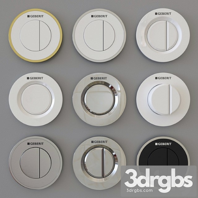 Geberit Flush Buttons 3dsmax Download - thumbnail 1