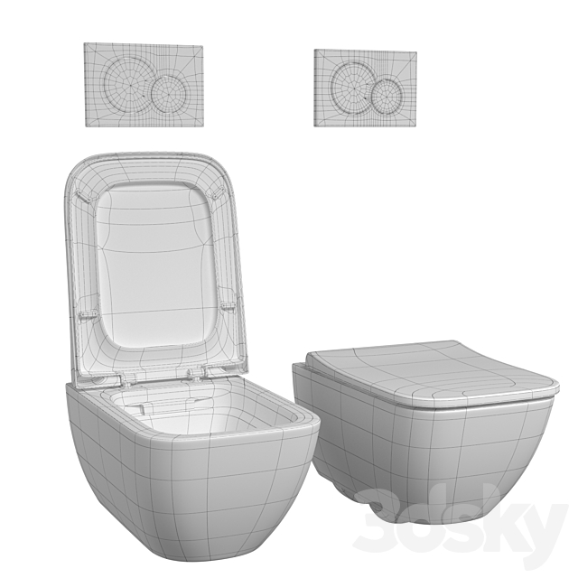 Geberit Smyle Square 500.683.01.003 3ds Max - thumbnail 2