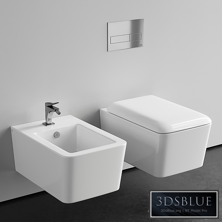 Gessi Rettangolo Wall-Hung WC 3DS Max - thumbnail 3