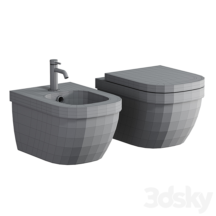 Grohe Euro Ceramika miska WC wisząca z PureGuard biel alpejska 3932800H 3DS Max Model - thumbnail 2