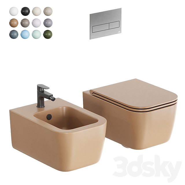 GSG Ceramic Design Brio Wall-Hung WC 3ds Max - thumbnail 1