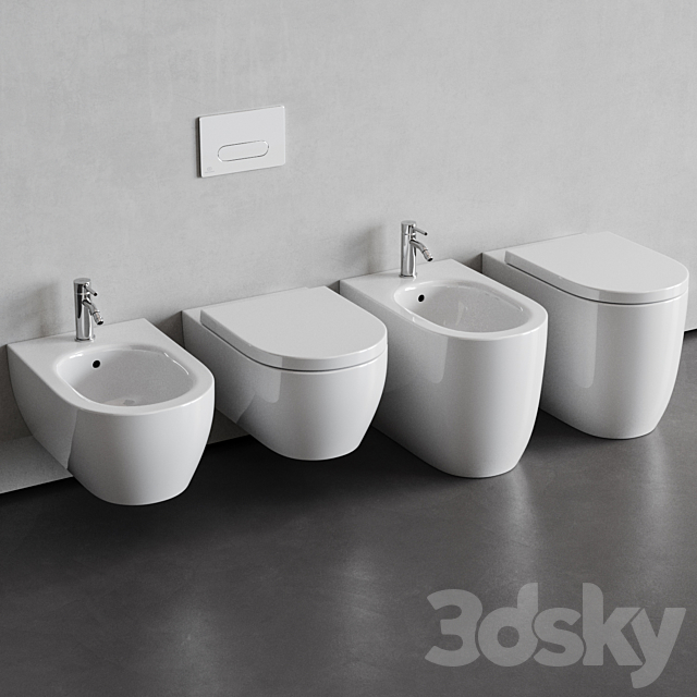 Ideal Standard – Blend Curve WC & Bidet 3ds Max - thumbnail 1