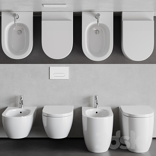 Ideal Standard – Blend Curve WC & Bidet 3ds Max - thumbnail 3