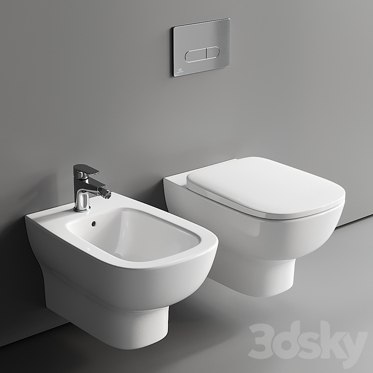 Ideal Standard Esedra Wall-Hung WC 3DS Max Model - thumbnail 1