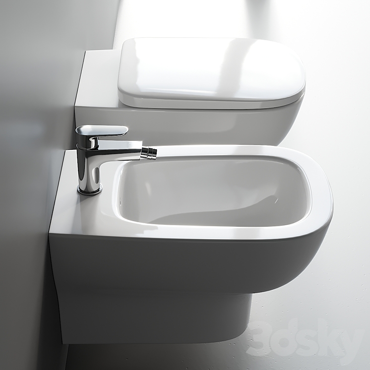 Ideal Standard Esedra Wall-Hung WC 3DS Max Model - thumbnail 2