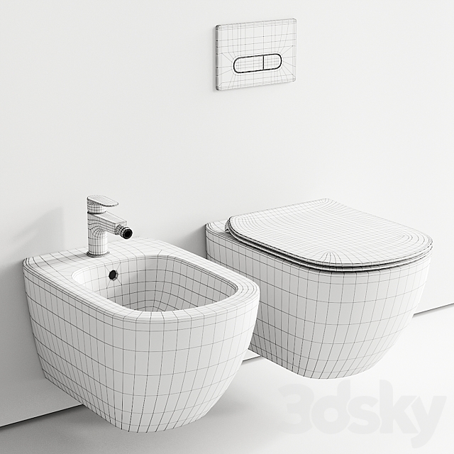 Ideal Standard Tesi Wall-Hang WC art. T3546V3 art. T3552V3 3DSMax File - thumbnail 5