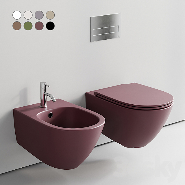 Kerasan Aquatech Wall-Hung WC 3ds Max - thumbnail 1