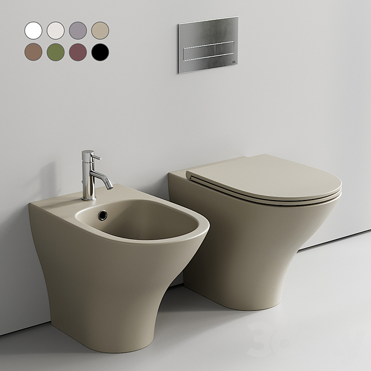 Kerasan Aquatech WC 3DS Max Model - thumbnail 1