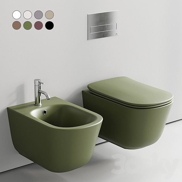 Kerasan Tribeca Wall-Hung WC 3ds Max - thumbnail 1