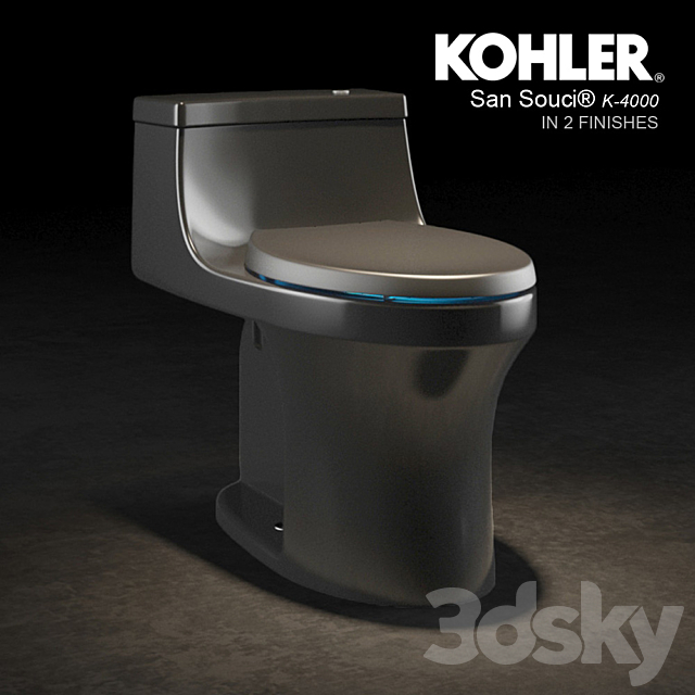 KOHLER- San Souci- Touchless Toilet- 2 finishes 3ds Max - thumbnail 1