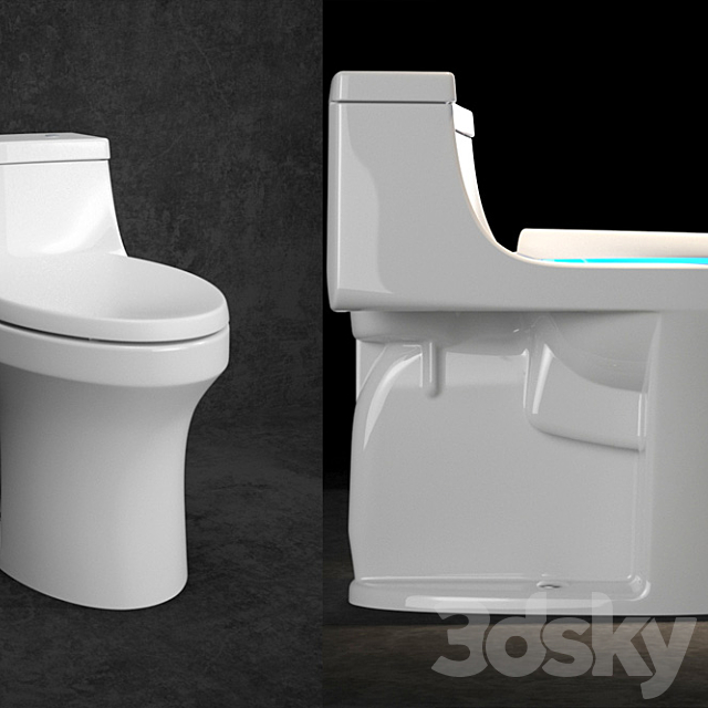 KOHLER- San Souci- Touchless Toilet- 2 finishes 3ds Max - thumbnail 3