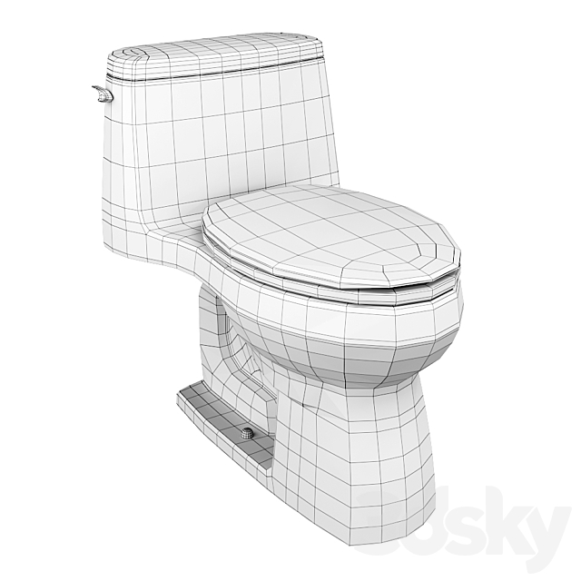 KOHLER “Santa Rosa” Toilet 3DS Max Model - thumbnail 5