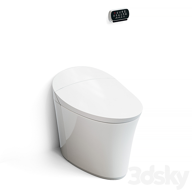 Kohler Veil Comfort Height smart toilet 3DS Max Model - thumbnail 1