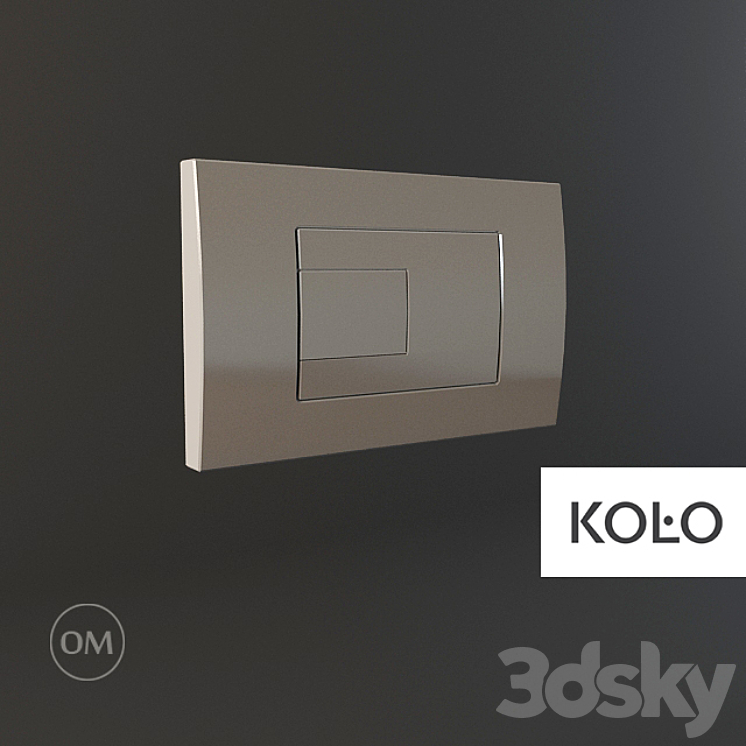 KOLO Wc button fusion chrom 3DS Max - thumbnail 1