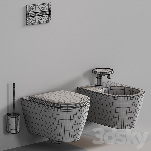 Laufen Kartell WC 3ds Max - thumbnail 3