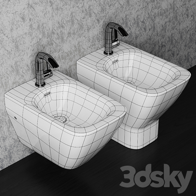 Laufen Palace bidet 3DS Max Model - thumbnail 2