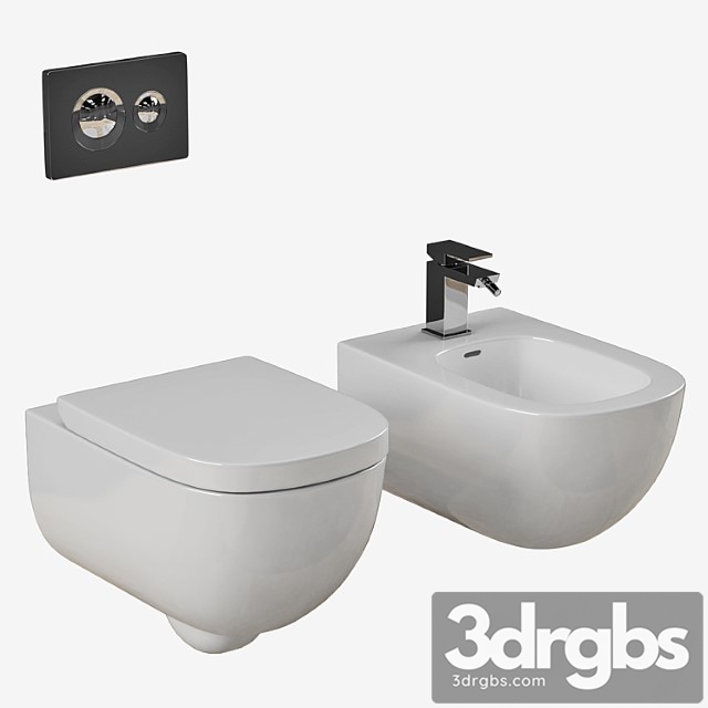 Laufen Palomba Bidet Toilet Part 1 3dsmax Download - thumbnail 1