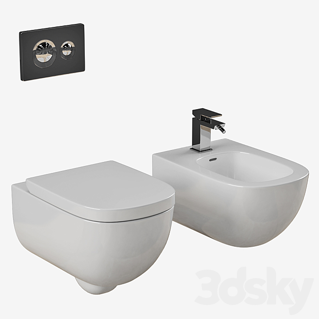 Laufen_ PALOMBA_bidet_toilet_Part 1 3ds Max - thumbnail 1