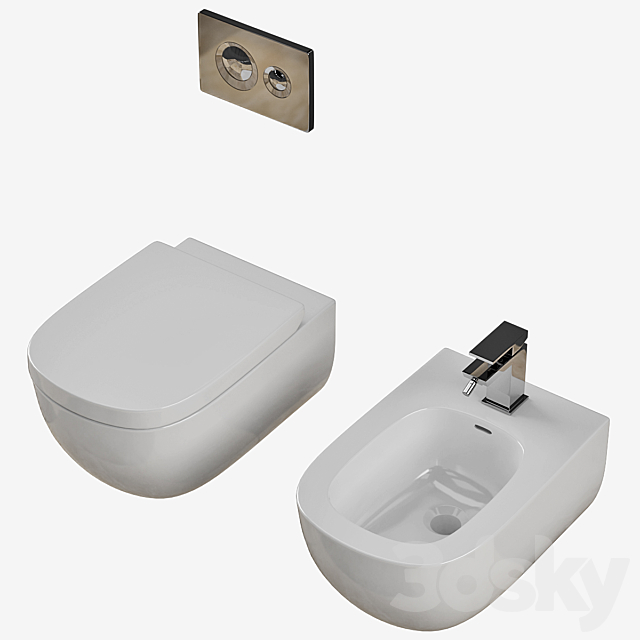 Laufen_ PALOMBA_bidet_toilet_Part 1 3ds Max - thumbnail 2