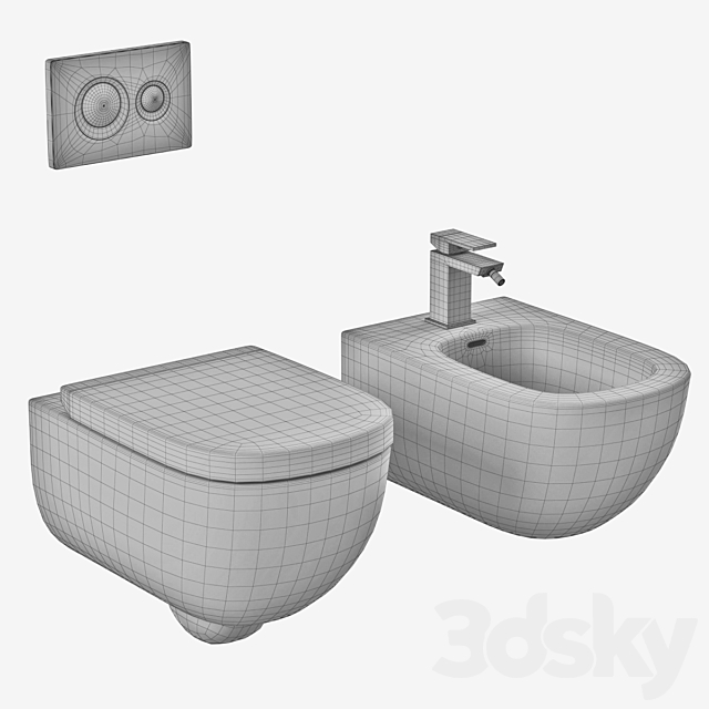 Laufen_ PALOMBA_bidet_toilet_Part 1 3ds Max - thumbnail 3