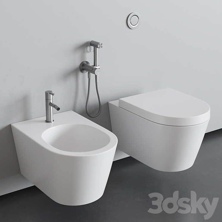 Noorth Milldue Edition – Senna WC & Bidet 3DS Max - thumbnail 1