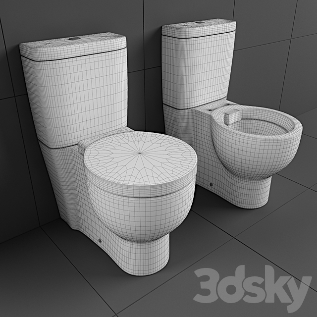 Olimp toilet 3DS Max Model - thumbnail 2