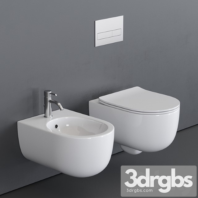 Olympia Ceramica Milady Wall Hung Wc 2 3dsmax Download - thumbnail 1