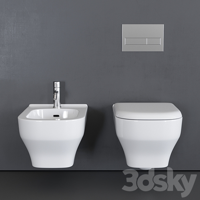 Olympia Ceramica Synthesis Wall-Hung WC 3ds Max - thumbnail 3