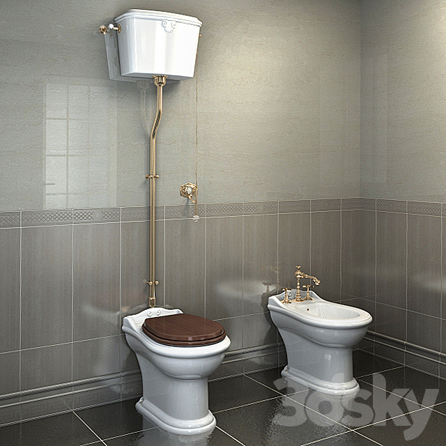 “PROFI” Toilet Bidet LINEATRE Hermitage 3DS Max Model - thumbnail 1