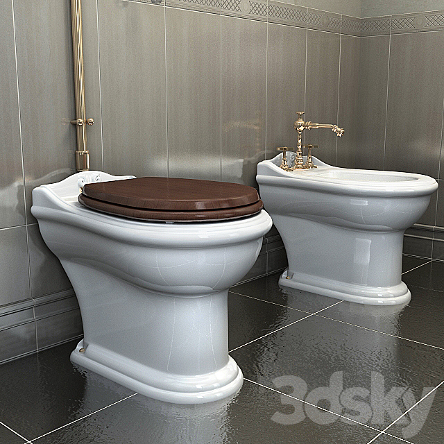 “PROFI” Toilet Bidet LINEATRE Hermitage 3DS Max Model - thumbnail 2