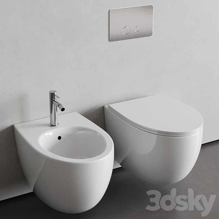 Rexa Design – About.2 WC & Bidet 3DS Max Model - thumbnail 1