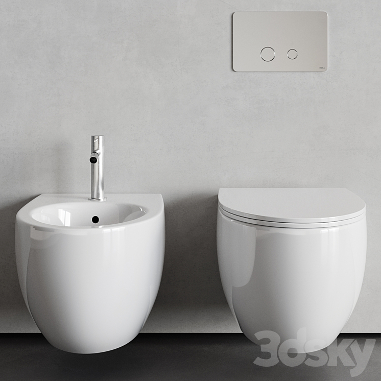 Rexa Design – About.2 WC & Bidet 3DS Max Model - thumbnail 2