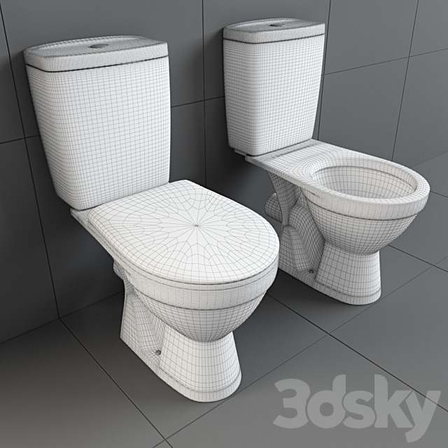 Rondo toilet 3DS Max Model - thumbnail 2