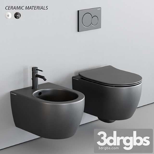 Scarabeo Ceramiche Moon Wall Hung WC 3dsmax Download - thumbnail 1