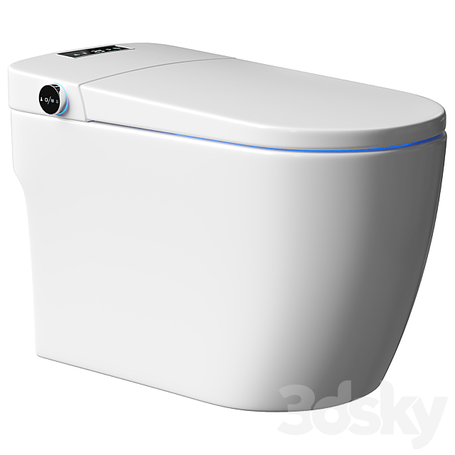 Self Clean Smart Toilet 3ds Max - thumbnail 1