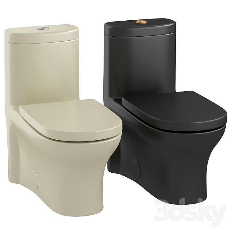 SM-1T108MB Monaco 1.28 GPF (Water Efficient) One-Piece Toilet (Seat Included) 3DS Max Model - thumbnail 1