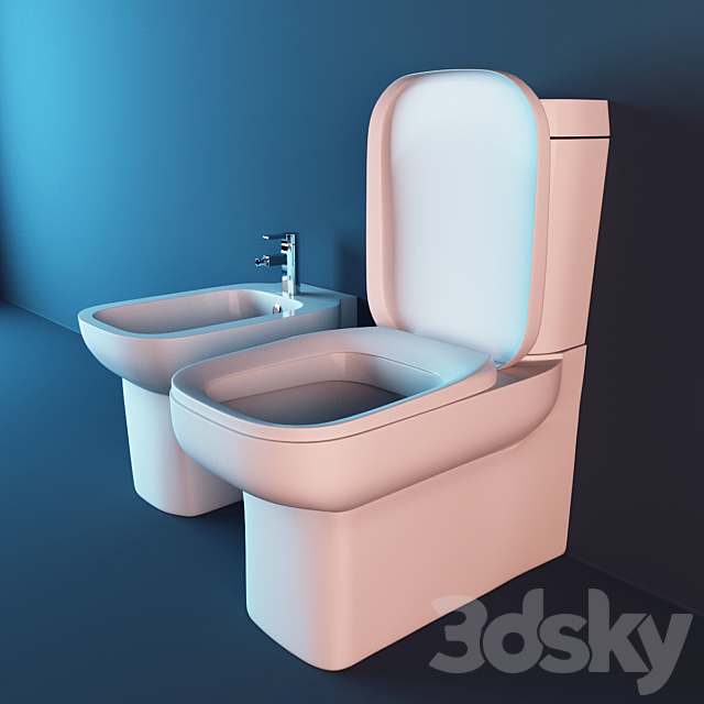 Squat toilet and bidet Jacob Delafon Replay 3ds Max - thumbnail 2