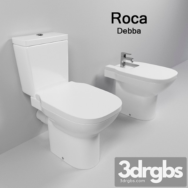 Squat Toilet and Bidet Roca Debba 3dsmax Download - thumbnail 1